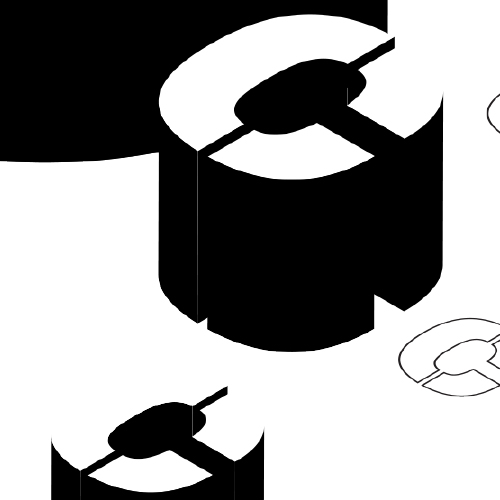 cropped image of Creativity in Everyday life identity design, featuring several black-and-white letters C